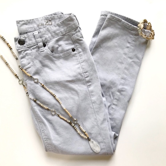 J. Crew Denim - J. Crew Light Grey Cropped Matchstick Denim Jeans